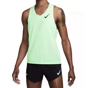 Nike Dri-FIT ADV AeroSwift Racing Running Singlet Green Men’s FN4231-376 Sz L